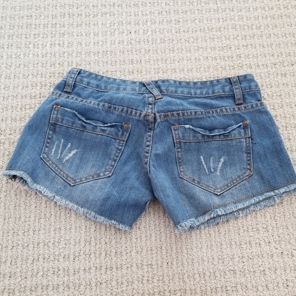 NWOT Denim Lace Shorts - Picture 2 of 3